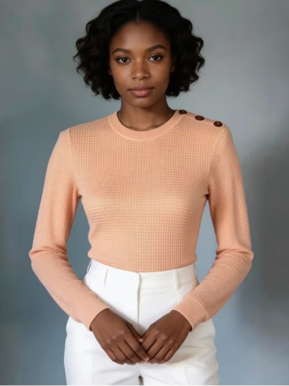 GIORDANO | Peach Fitted Wool Blend Sweater Sz XS